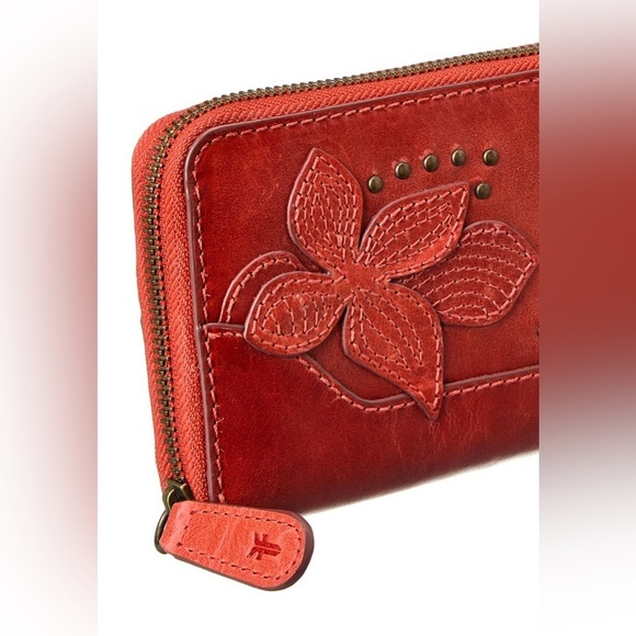 NEW Frye Studded Floral Zip Wallet - Picture 3 of 5